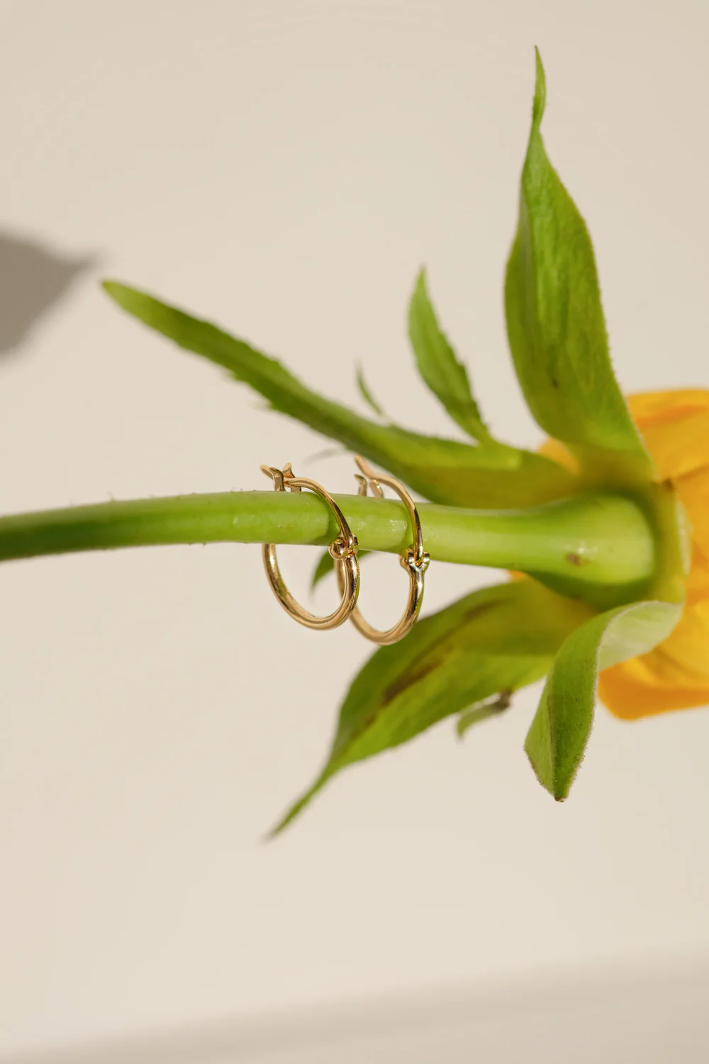 Solid Gold Slim Latch Hoops - 12mm - Image 8