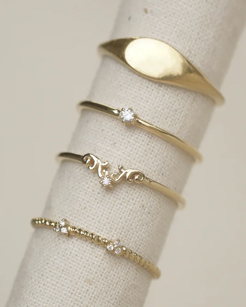 Sora Solid Gold Signet Ring - Image 3