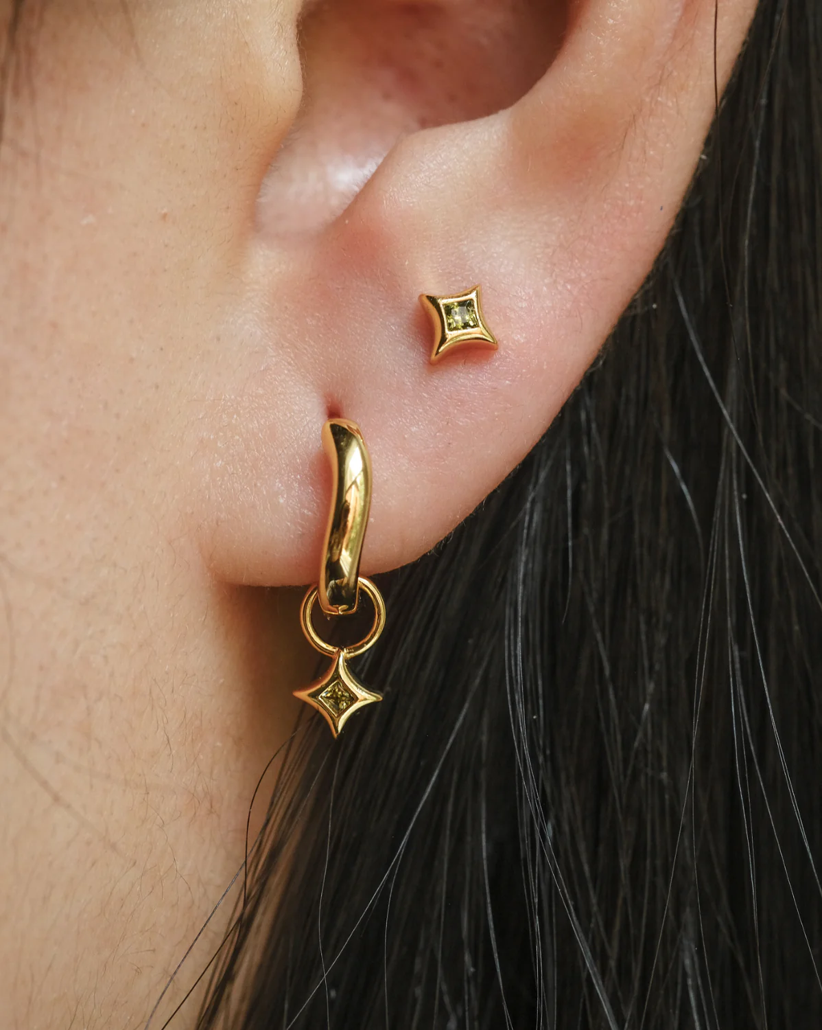 Sparkle Piercing - Peridot CZ (August) - Image 2