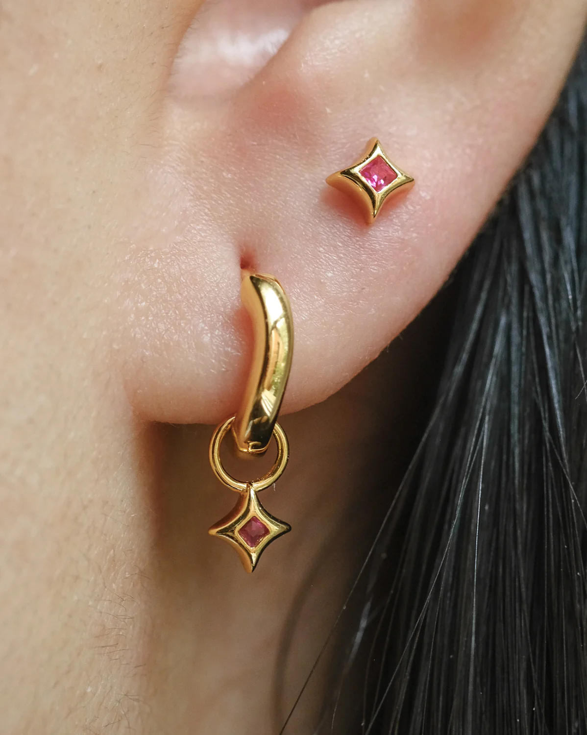 Sparkle Piercing - Ruby CZ (July) - Image 2