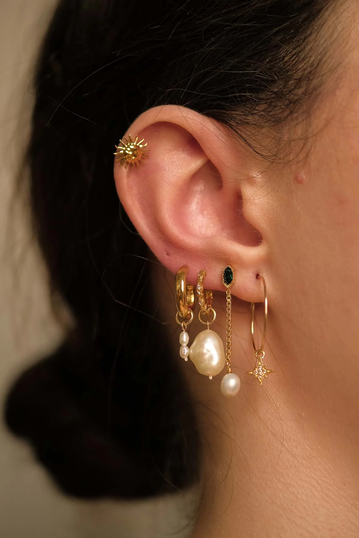 St'X Starburst Wire Hoops (Sterling Silver) - Image 4