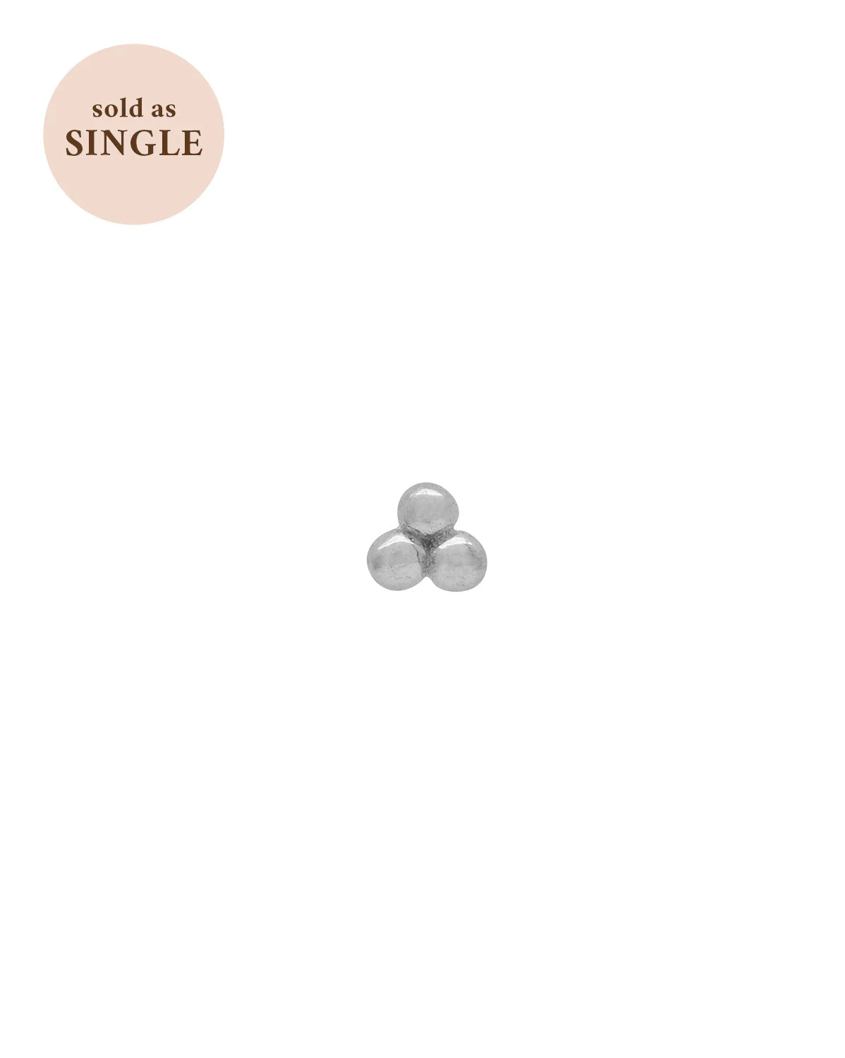 Trinity Single Stud - Sterling Silver - Image 7