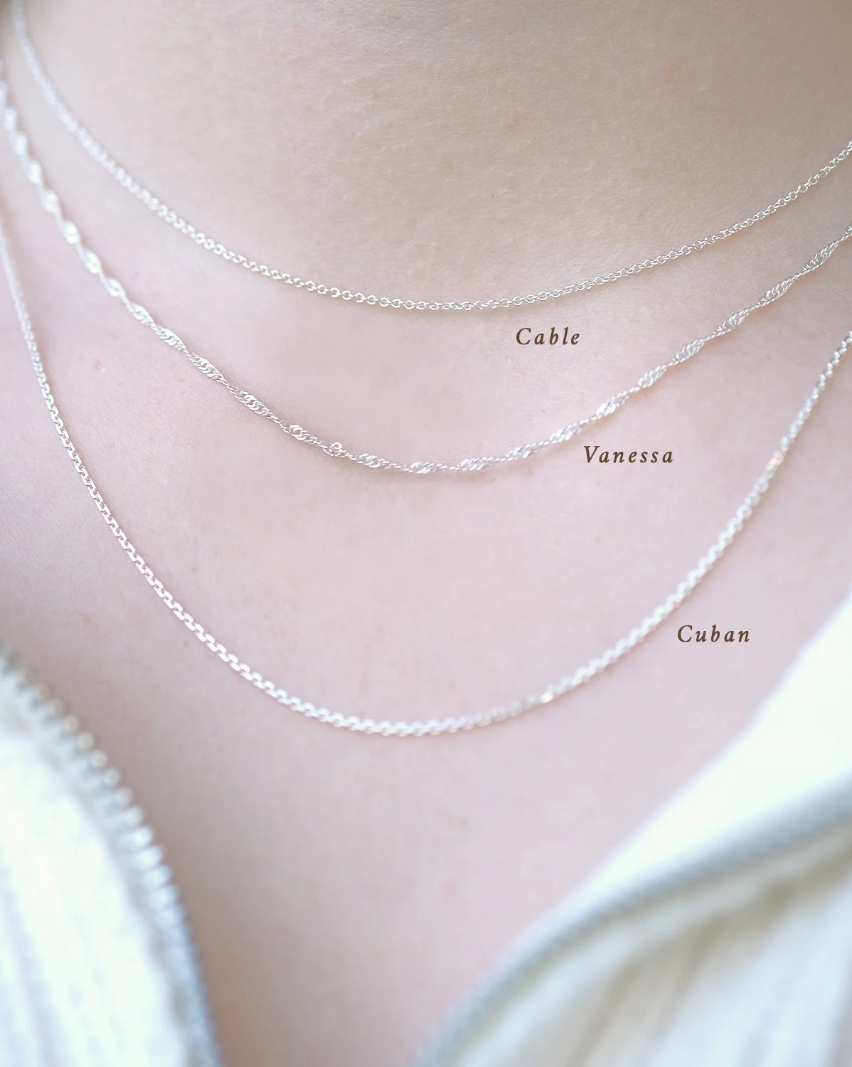 Vanessa Chain Necklace - Sterling Silver - Image 3