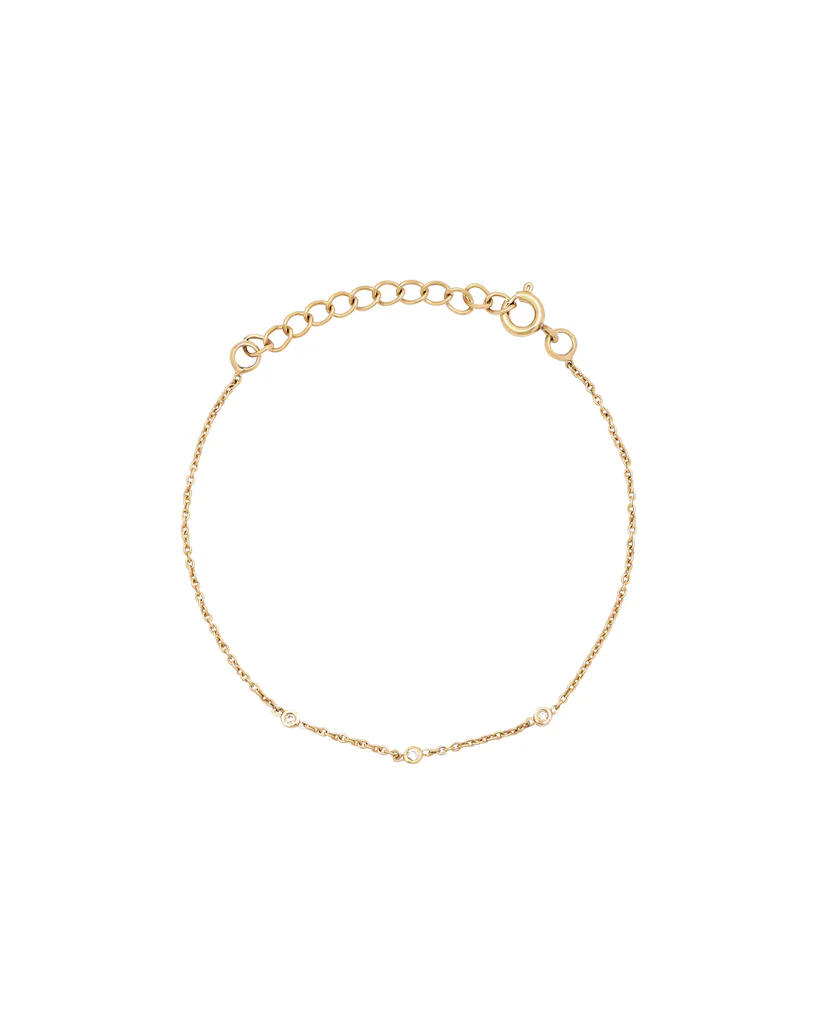 Yuri Solid Gold Trio Diamond Bracelet